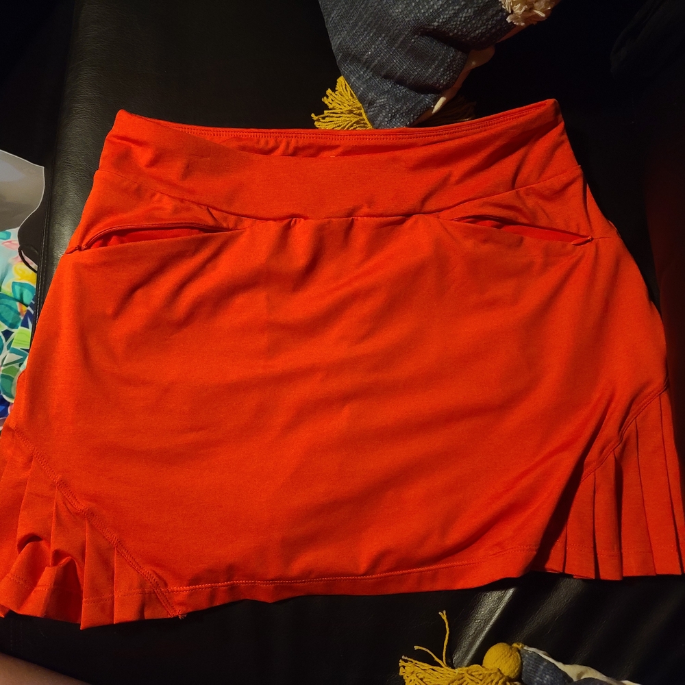 Tail Orange Asymmetrical Wrap Mini Skirt